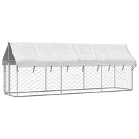 vidaXL Outdoor Dog Kennel with Roof 400x100x150 cm