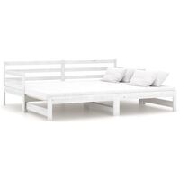 vidaXL Dormeuse Estraibile Bianca in Massello di Pino 2x(90x200) cm