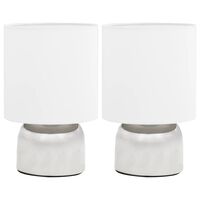 vidaXL Candeeiros de secretária ativados por toque 2 pcs branco E14