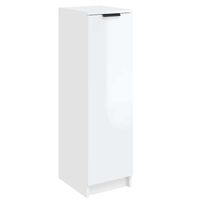 vidaXL Scarpiera Bianco Lucido 30x35x100 cm in Legno Multistrato