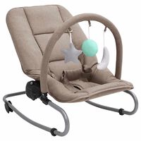 vidaXL Baby Bouncer Taupe Steel