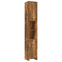 vidaXL Kopalniška omarica dim. hrast 30x30x183,5 cm inženirski les