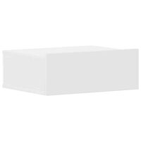 vidaXL Stenska nočna omarica bela 40x30x15 cm iverna plošča