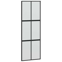 vidaXL Liukuovi musta 90x205 cm karkaistu lasi ja alumiini