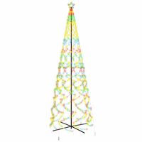 vidaXL Kegelkerstboom 1400 LED's meerkleurig 160x500 cm