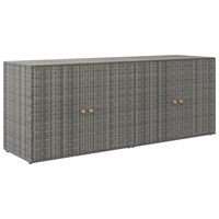 vidaXL Armario de almacenaje de jardín ratán PE gris 198x55,5x80 cm