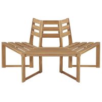 vidaXL ツリーベンチ 160cm 半六角形 アカシア無垢材