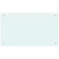vidaXL Kitchen Backsplash White 70 x 40 cm Tempered Glass