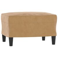 vidaXL fodskammel 60x50x41 cm velour brun