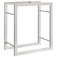 vidaXL Haardhoutrek 50x28x56 cm roestvrij staal