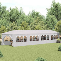 vidaXL Tonnelle de jardin 3x12 m Blanc