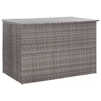 vidaXL ガーデン収納ボックス 150x100x100cm ポリラタン製 グレー
