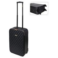 ProWorld Set valize cu design matlasat, 2 piese, negru