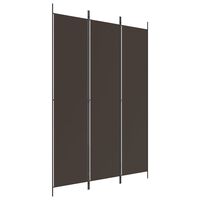 vidaXL 3dílný paraván hnědý 150x220 cm textil