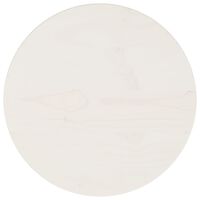vidaXL Blat stołu, biały, Ø30x2,5 cm, lite drewno sosnowe