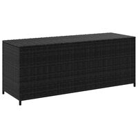 vidaXL Puutarhan säilytyslaatikko musta 150 x 50 x 60 cm polyrottinki