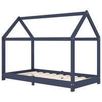 vidaXL szürke tömör fenyőfa gyerekágy-keret 80 x 160 cm