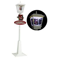 vidaXL Straatlantaarn met kerstman LED 180 cm