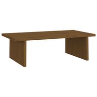 vidaXL Supporto per Monitor ambra 50x27x15 cm Legno Massello di Pino