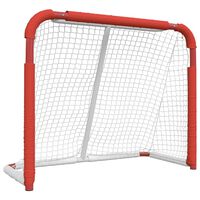 vidaXL Hokejová branka červená a bílá 137 x 66 x 112 cm polyester