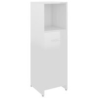 vidaXL Badezimmerschrank Hochglanz-Weiß 30x30x95 cm Holzwerkstoff