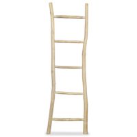 vidaXL Handtuchhalter Leiter mit 5 Sprossen Teak 45 x 150 cm