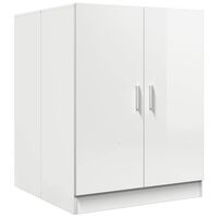 vidaXL Washing Machine Cabinet High Gloss White 71x71.5x91.5 cm