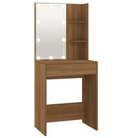 vidaXL Toeletta con LED Rovere Marrone 60x40x140 cm