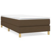 vidaXL Bed Frame without Mattress Dark Grey 180x200 cm Super King Fabric