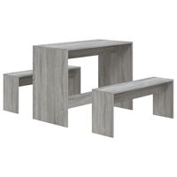 vidaXL Set mobilier de bucătărie, 3 piese, stejar sonoma gri, PAL