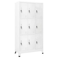 vidaXL Oceľová šatňová skrinka s 9 priehradkami, 90x45x180 cm, šedá