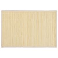 6 Bamboo Placemats 30 x 45 cm Natural