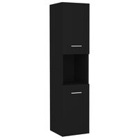 vidaXL Koupelnová skříňka černá 30 x 30 x 130 cm kompozitní dřevo