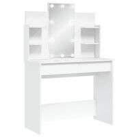 vidaXL Toaletní stolek s LED osvětlením bílý 96 x 40 x 142 cm