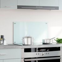 vidaXL Dosseret de cuisine Blanc 70x40 cm Verre trempé