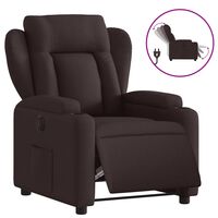 vidaXL Relaxsessel Elektrisch Dunkelbraun Stoff
