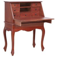 vidaXL Pisalna miza rjava 78x42x103 cm trden mahagonij