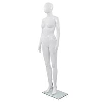 vidaXL Full Body Female Mannequin with Glass Base Glossy White 175 cm