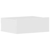 vidaXL Nachtkastje zwevend 40x30x15 cm bewerkt hout hoogglans wit