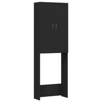 vidaXL Washing Machine Cabinet Black 64x25.5x190 cm