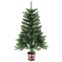 vidaXL Umělý vánoční stromek s realistickým jehličím 65 cm zelený