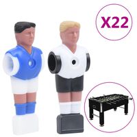 vidaXL 22 db csocsó játékos figura 15,9 mm hosszú rúdhoz