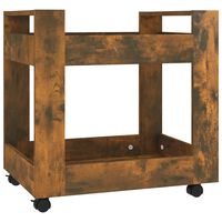 vidaXL Carrello Scrivania rovere fumo 60x45x60 cm Legno Multistrato