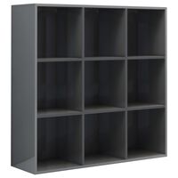 vidaXL Libreria Grigio Lucido 98x29x97,5 cm in Legno Multistrato