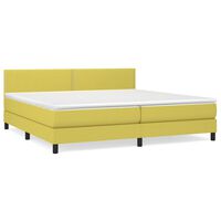 vidaXL Krevet s oprugama i madracem zeleni 200 x 200 cm od tkanine