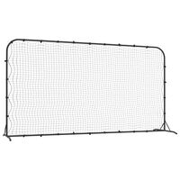 vidaXL fekete HDPE foci-visszapattanó háló 366 x 90 x 183 cm