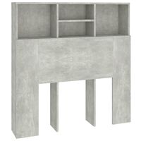 vidaXL Sängynpääty säilytystilalla betoninharmaa 100x19x103,5 cm