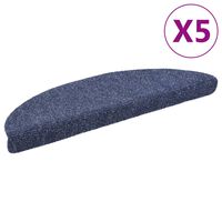 vidaXL Samoljepljivi otirači za stepenice 5 kom plavi 56 x 17 x 3 cm