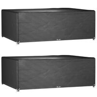 vidaXL Калъф за градинска мебел 2 бр 12 капси 270x180x90см правоъгълни