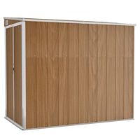 vidaXL Tuinschuur wandmontage 118x194x178 cm staal bruin